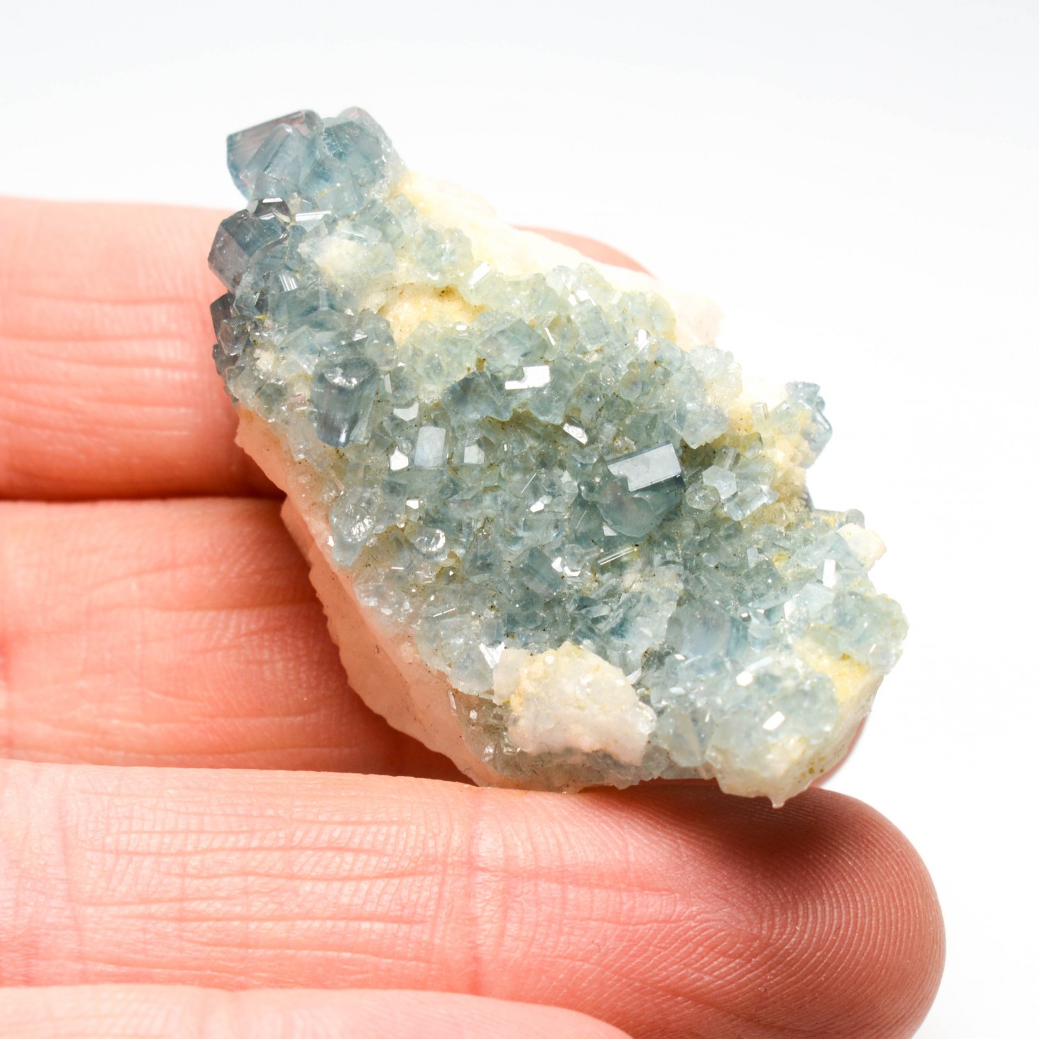 Apatite bleue et cleavelandite - Golconda mine, Minas Gerais, Brésil