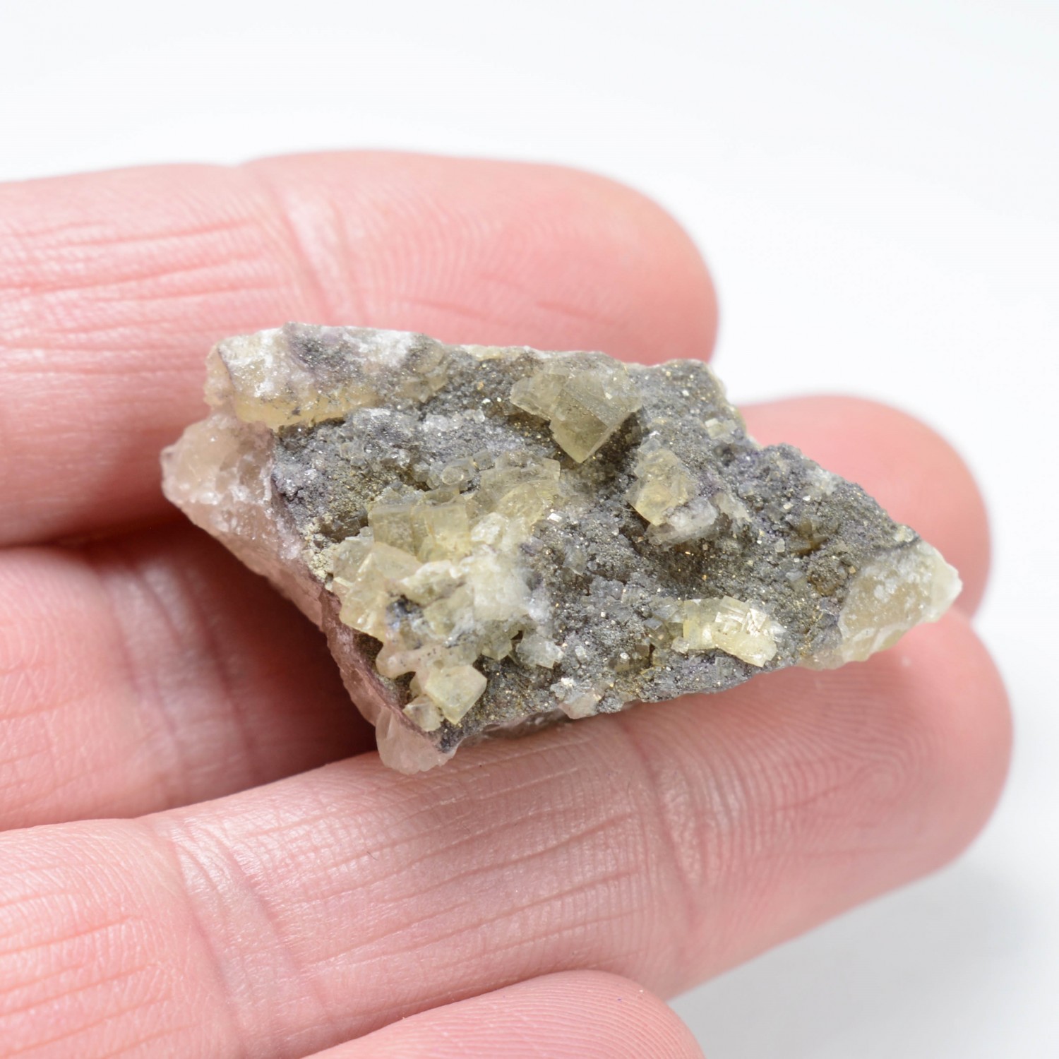 Fluorine & pyrite - Chaillac, Indre, France