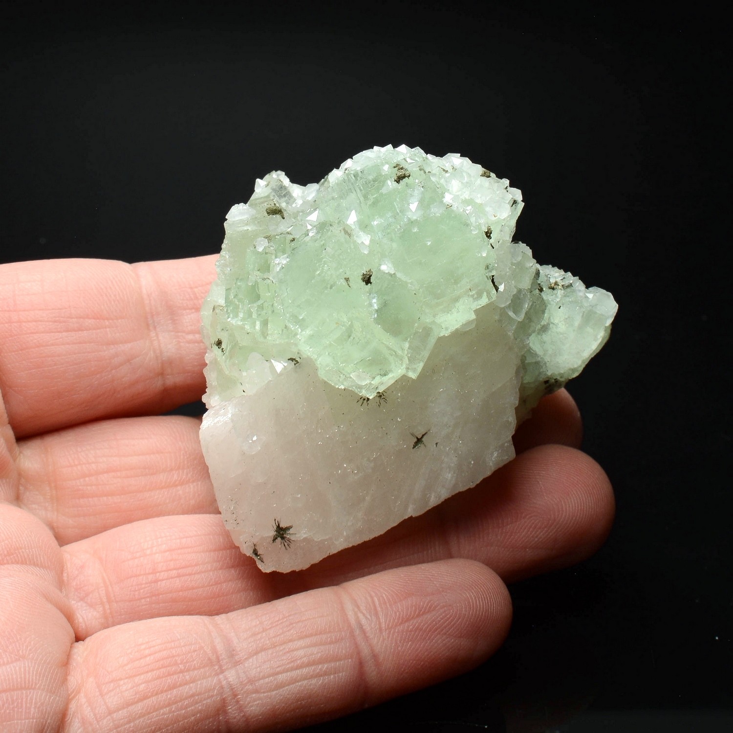 Fluorite, quartz and calcite - El Hammam, Morocco