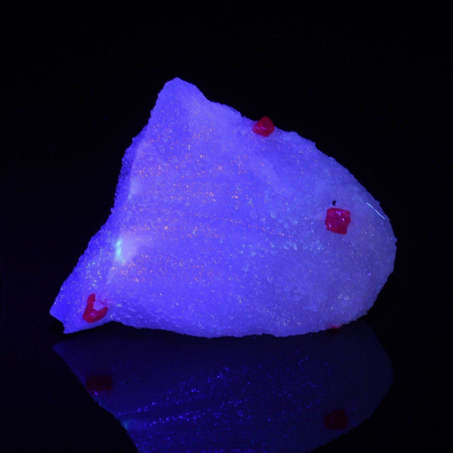 Spinel on marble - Luc Yen, Yen Bai Province, Vietnam