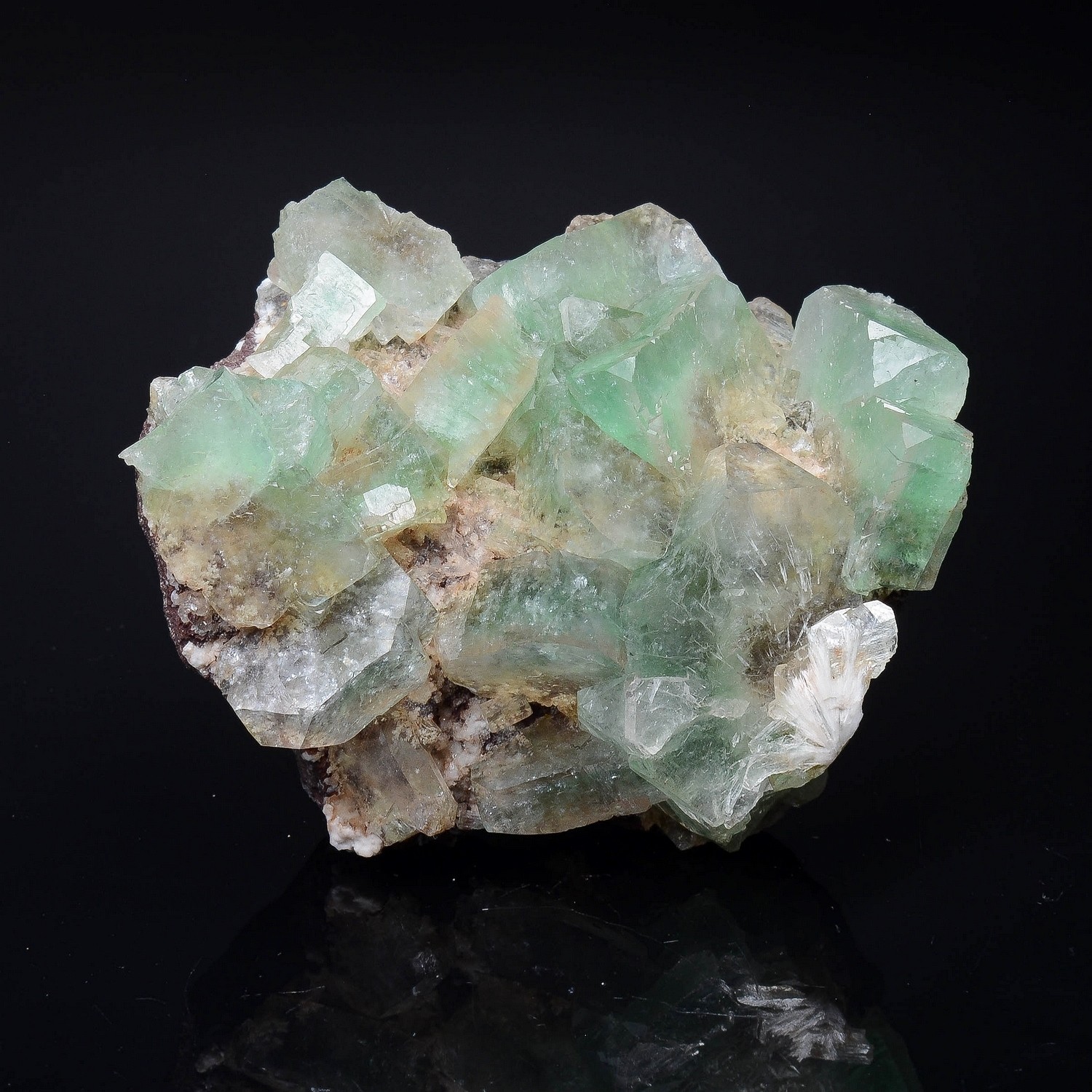 Apophyllite and mordenite - Nashik district, Maharashtra, India