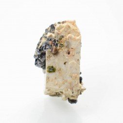 Magnetite and zircon on orthoclase - Jebel Ewargizen, Imilchil, Morocco