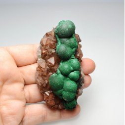 Quartz and malachite - Katanga, DR Congo