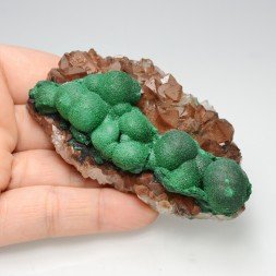 Quartz and malachite - Katanga, DR Congo