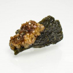 Garnet (var. andradite) on epidote - Kayes region, Mali