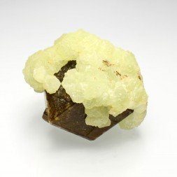 Prehnite sur grenat (var. andradite) - Région de Kayes, Mali