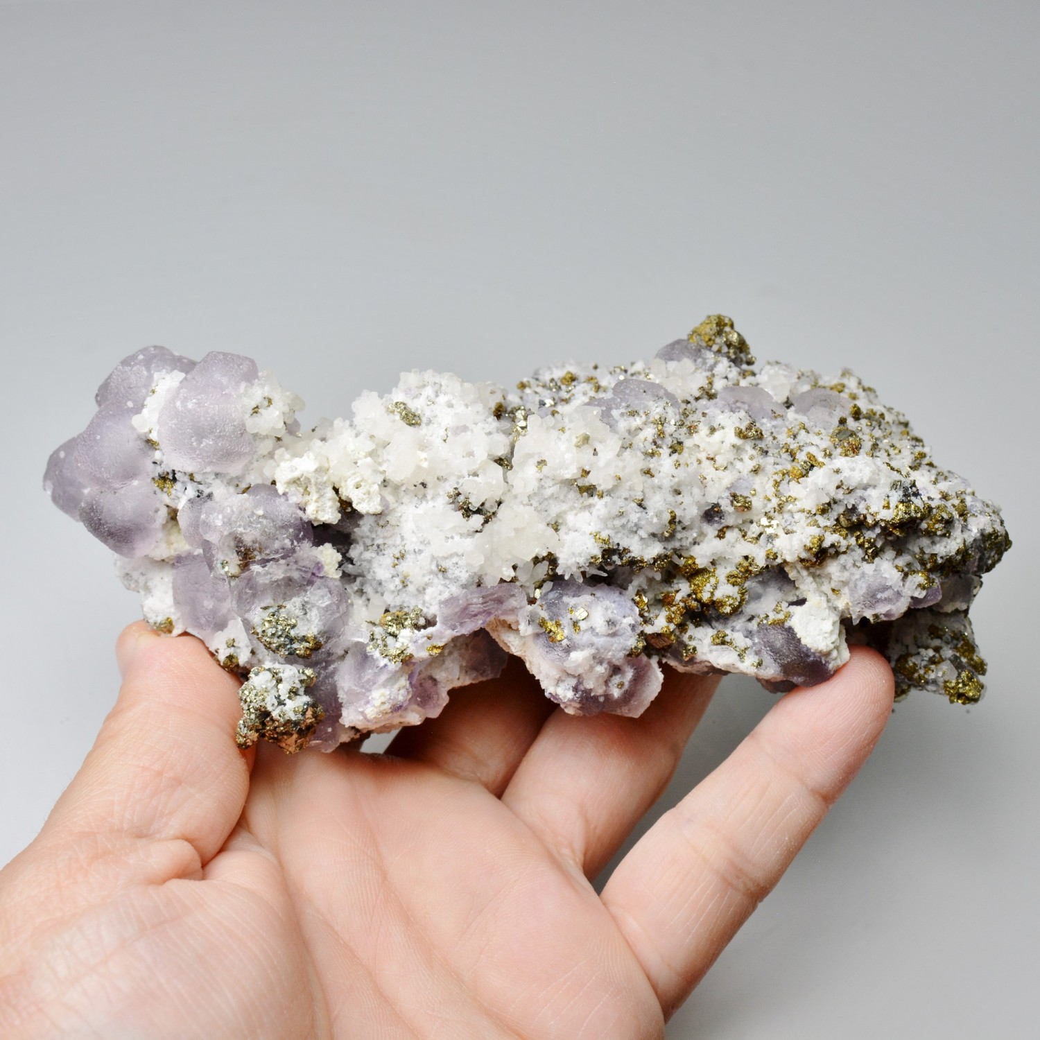 Fluorite and pyrite - Huaron mine, Peru