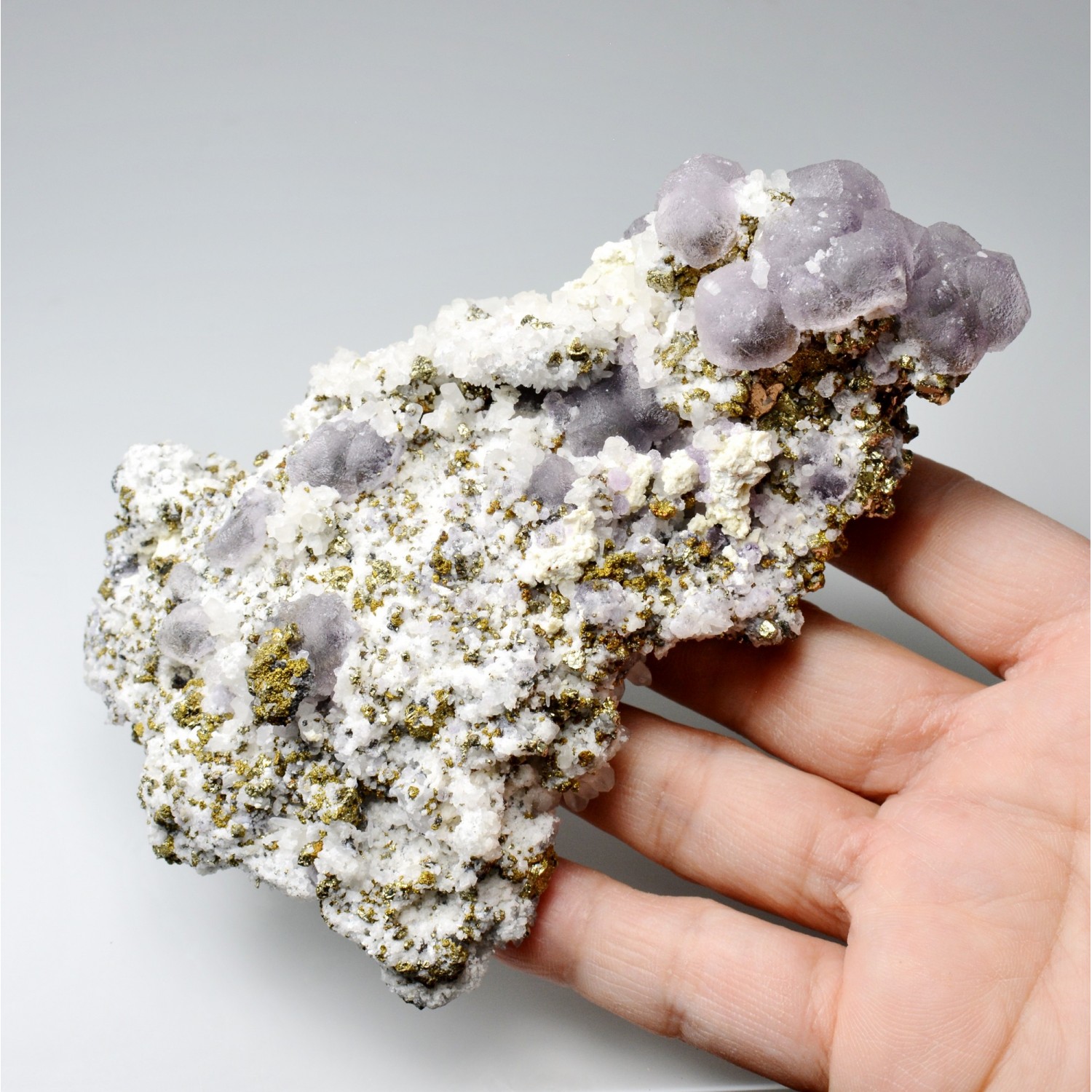 Fluorite and pyrite - Huaron mine, Peru