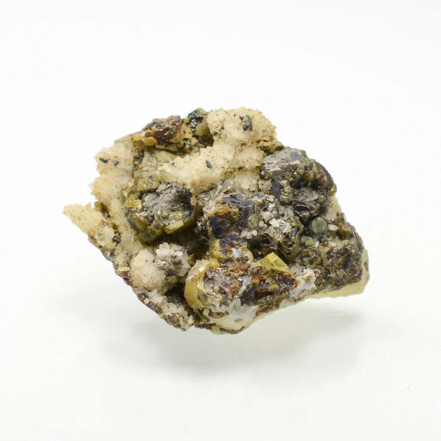 Sphalerite and quartz - Saint-Nicolas mine, Steinbach, Haut-Rhin, France