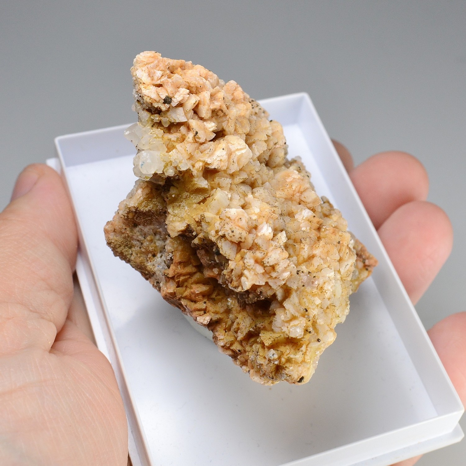 Calcite, dolomite and chalcopyrite - Top of the Saint-Jacques vein, Neuenberg, Sainte-Marie-aux-Mines, Haut-Rhin, France