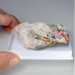 Bismuth-bearing tetrahedrite in calcite - Filon du bas Hérival, Faymont Mine, Le Val-d'Ajol, Vosges, France