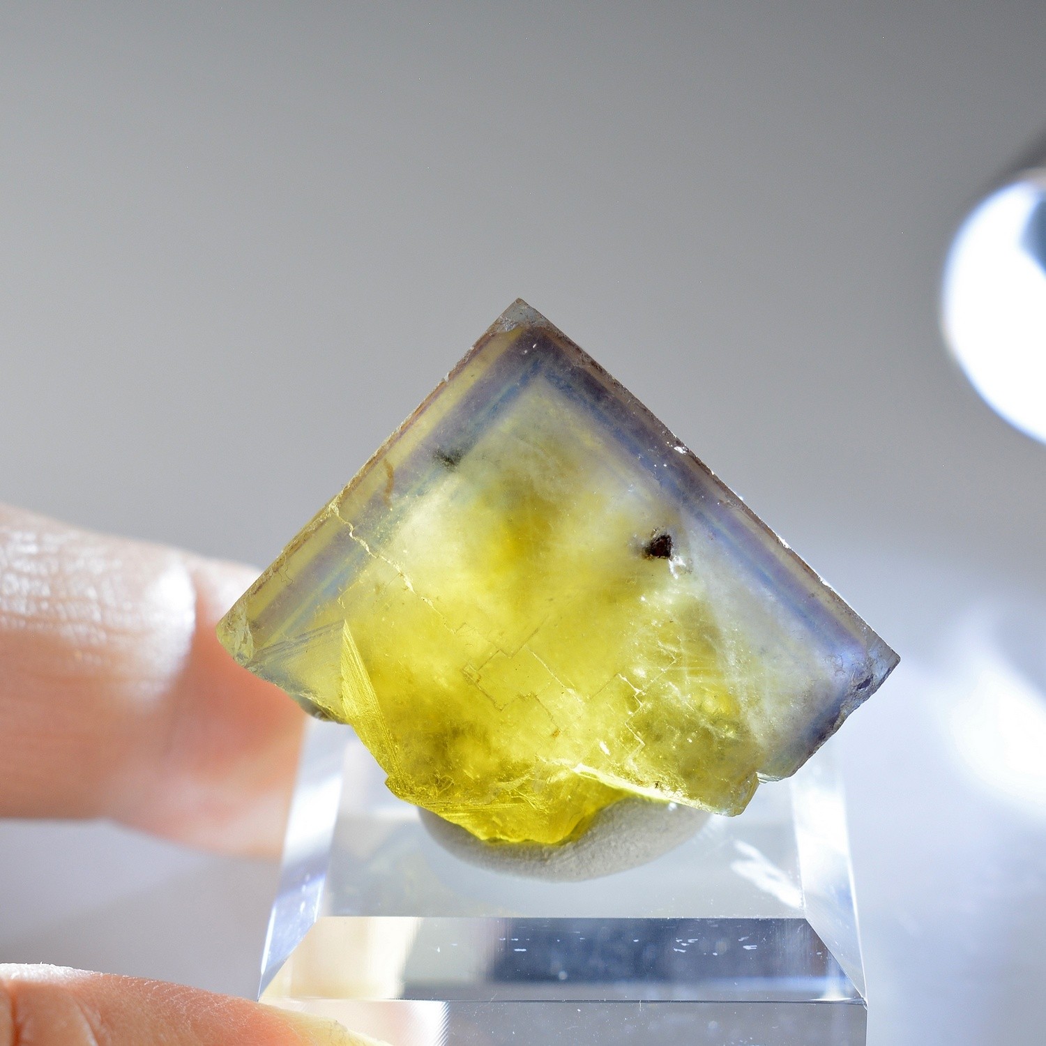 Fluorite - Yellow vein, Valzergues, Aveyron, France