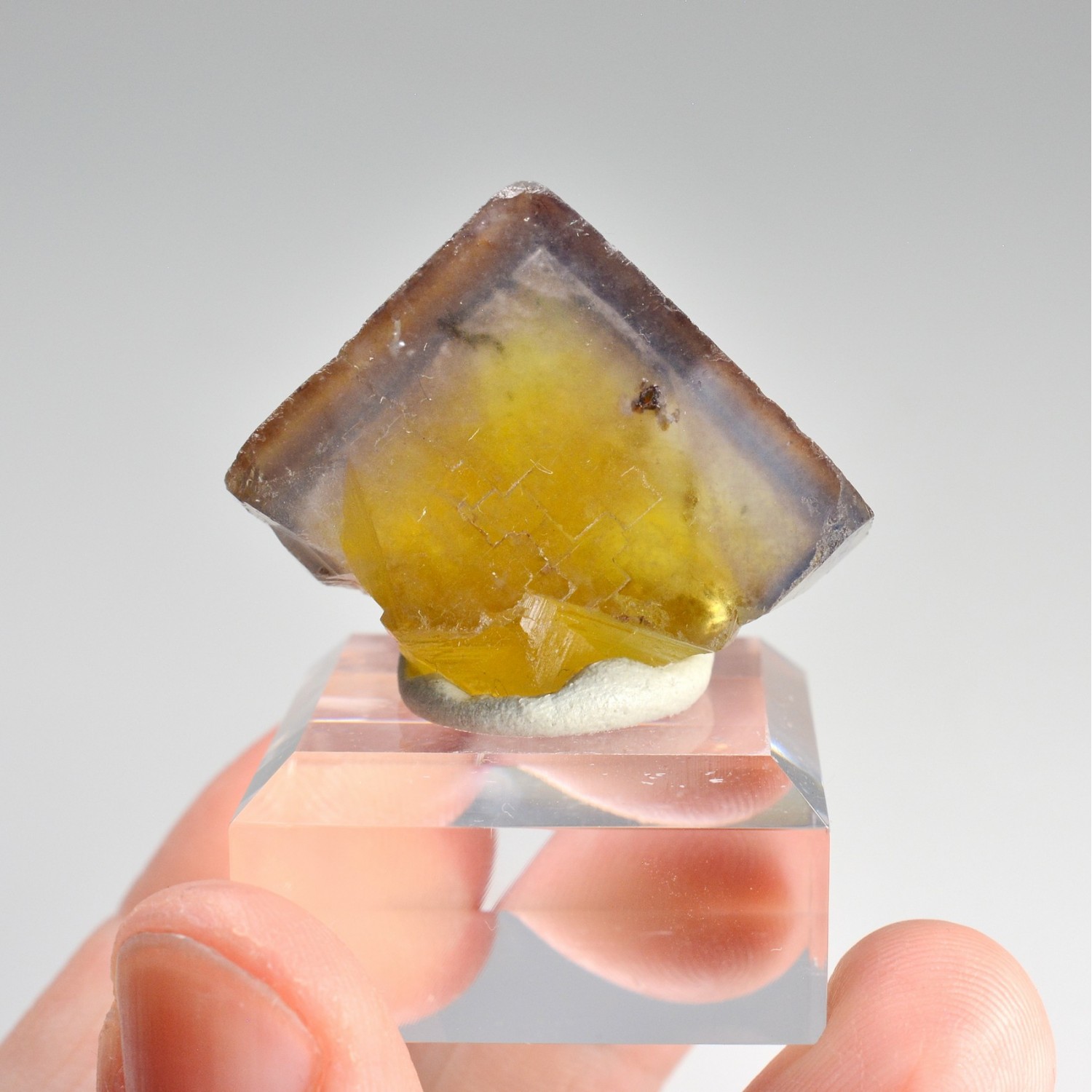 Fluorite - Yellow vein, Valzergues, Aveyron, France
