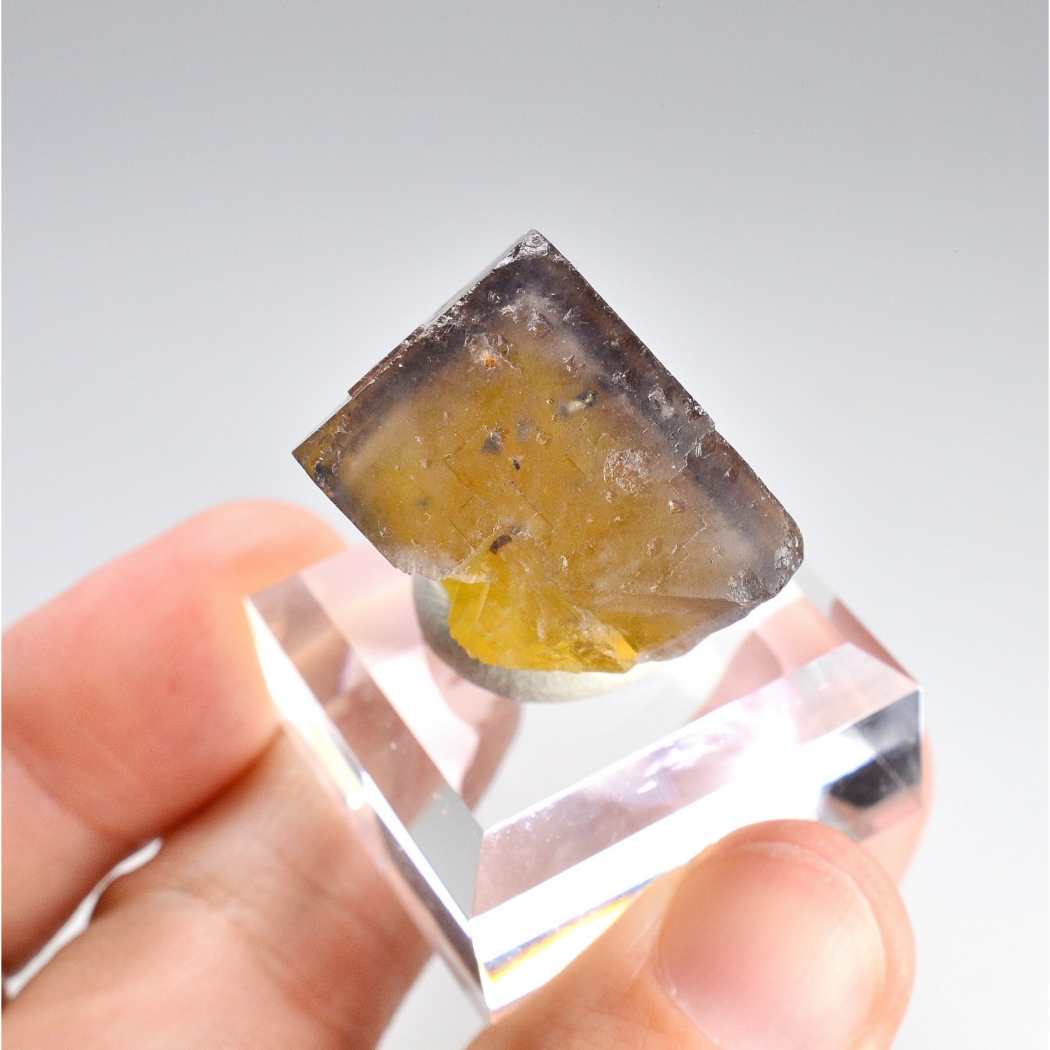 Fluorite - Yellow vein, Valzergues, Aveyron, France