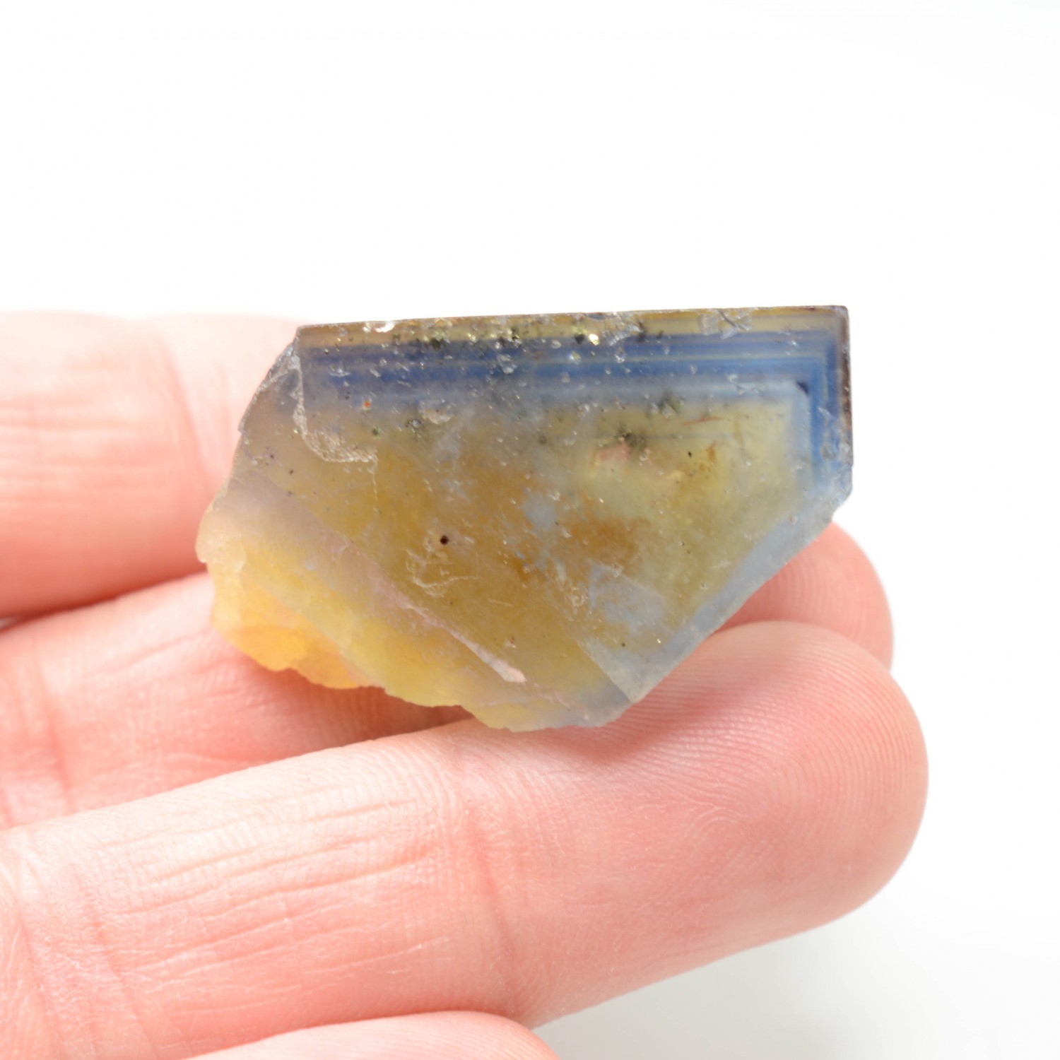 Fluorite - Yellow vein, Valzergues, Aveyron, France