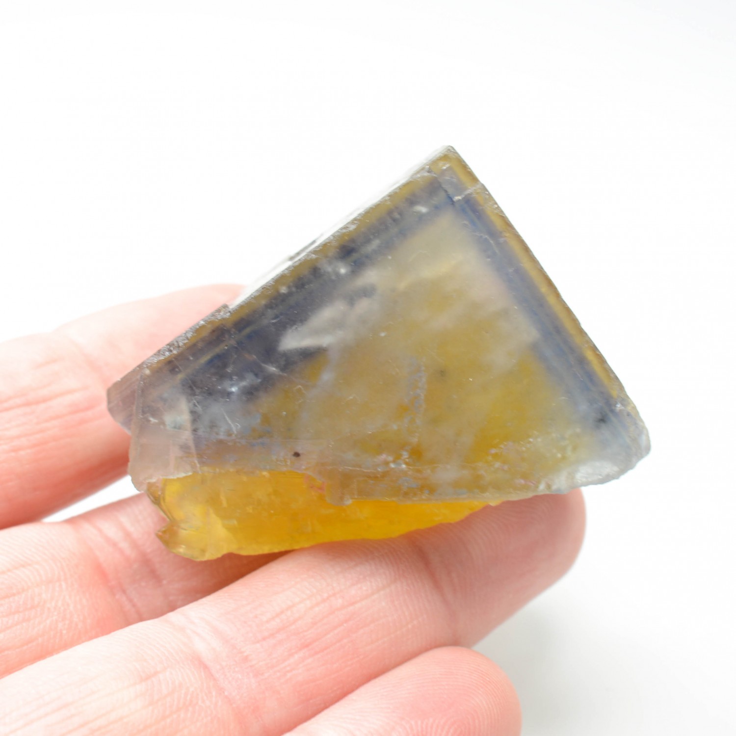 Fluorite - Yellow vein, Valzergues, Aveyron, France