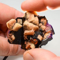 Fluorite - mine Zehntausend Ritter, Bergmännisch Glück Flacher vein, Frohnau, Saxony, Germany