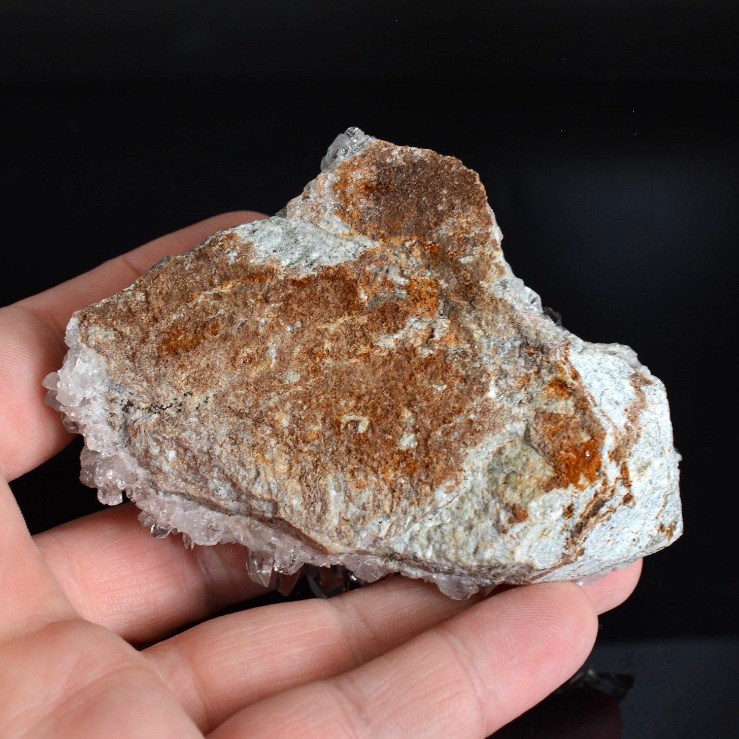 Quartz et chalcopyrite- Mine à Giraud, Isère, France