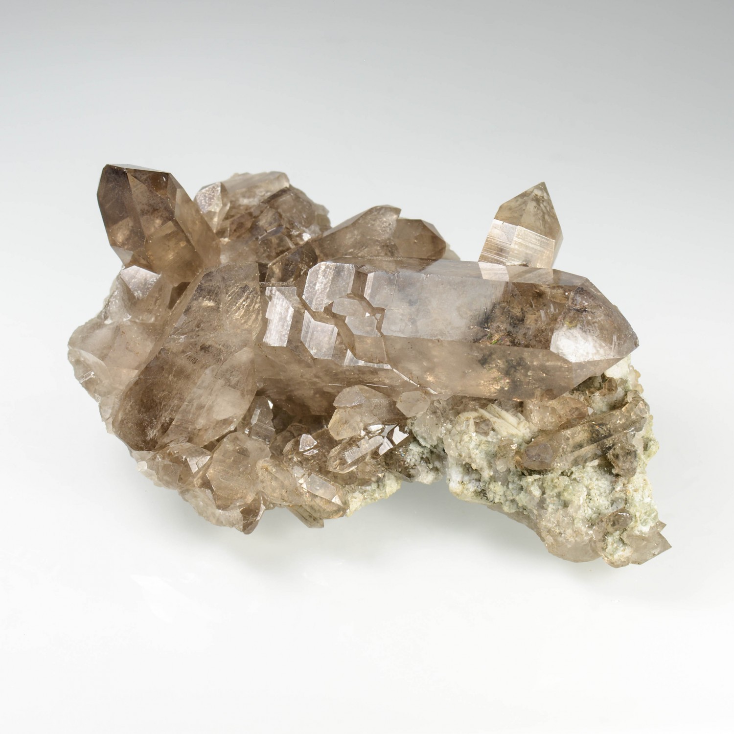 Quartz and fluorite - Face Sud des Droites, Mont-Blanc Massif, Haute-Savoie, France