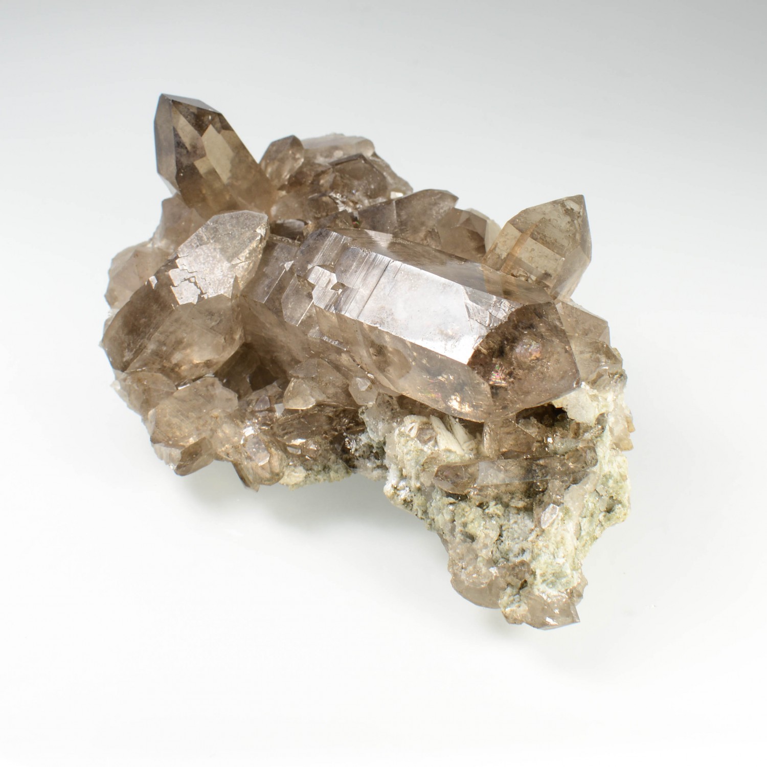 Quartz and fluorite - Face Sud des Droites, Mont-Blanc Massif, Haute-Savoie, France