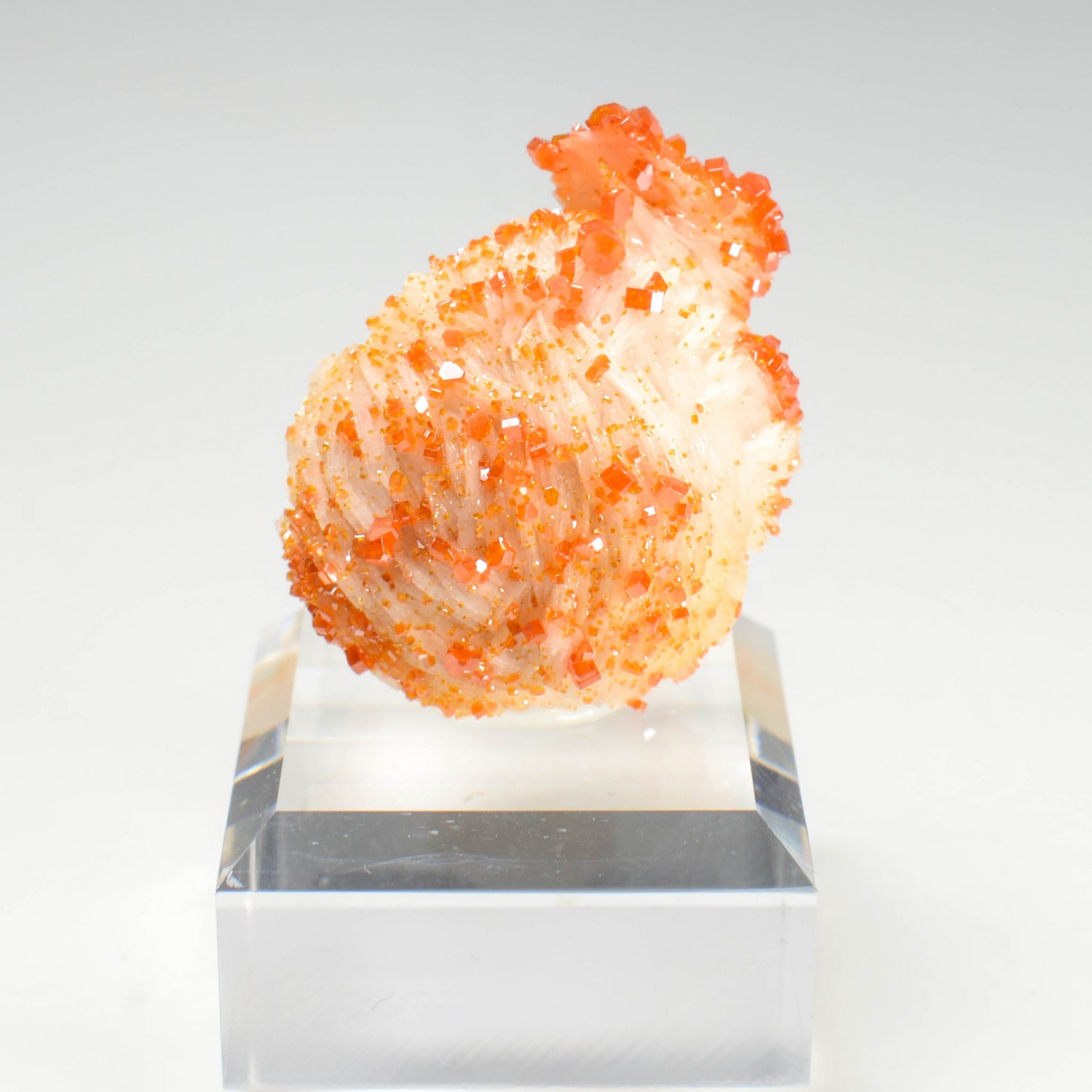 Vanadinite and barite - Mibladen mining district, Morocco