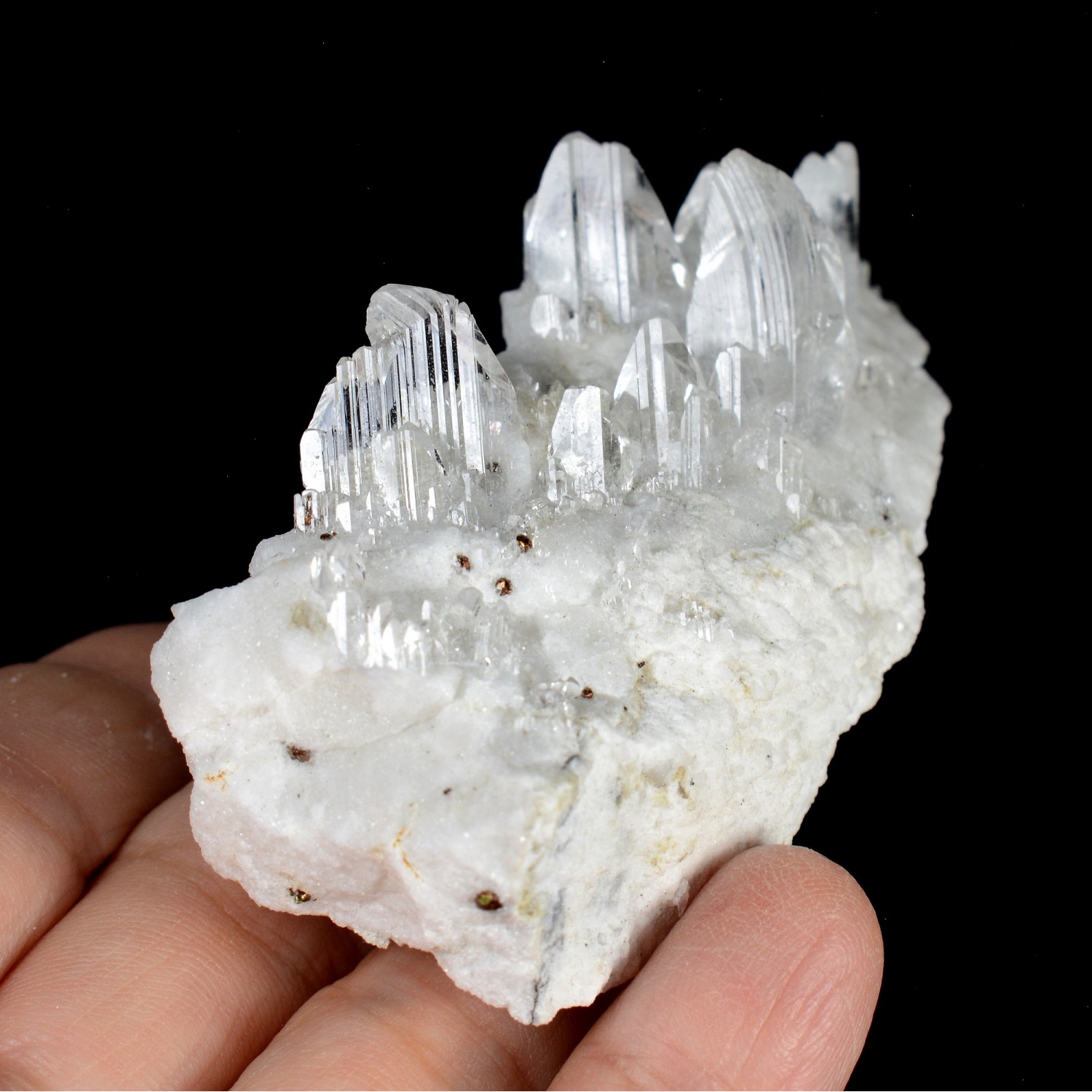 Gypsum and chalcopyrite - Arignac, Ariège, France