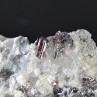 Proustite in calcite - Imiter mine, Tinghir province, Morocco