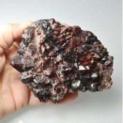 Hematoid and morion quartz - Guilers, Finistère, France