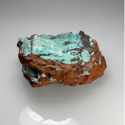 Aurichalcite et calcite sur limonite - Mine Ojuela, Mapimi, Durango, Mexique