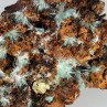 Aurichalcite sur limonite - Mine Ojuela, Mapimi, Durango, Mexique