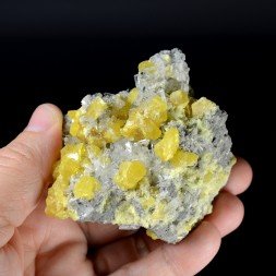 Sulfur and celestine - Caltanisetta, Sicily, Italy