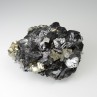 Sphalerite, pyrite and quartz - Huaron Mine, Pasco Province, Peru