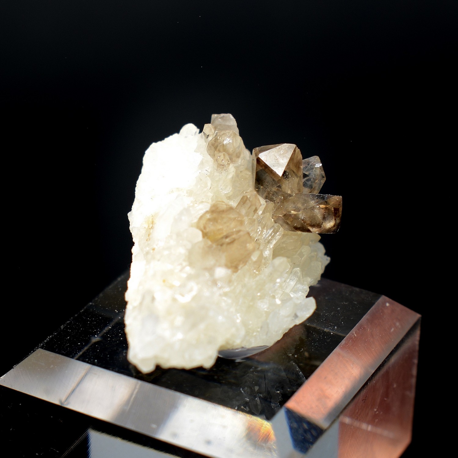 Smoky quartz on quartz - Brest bay, Finistère, France