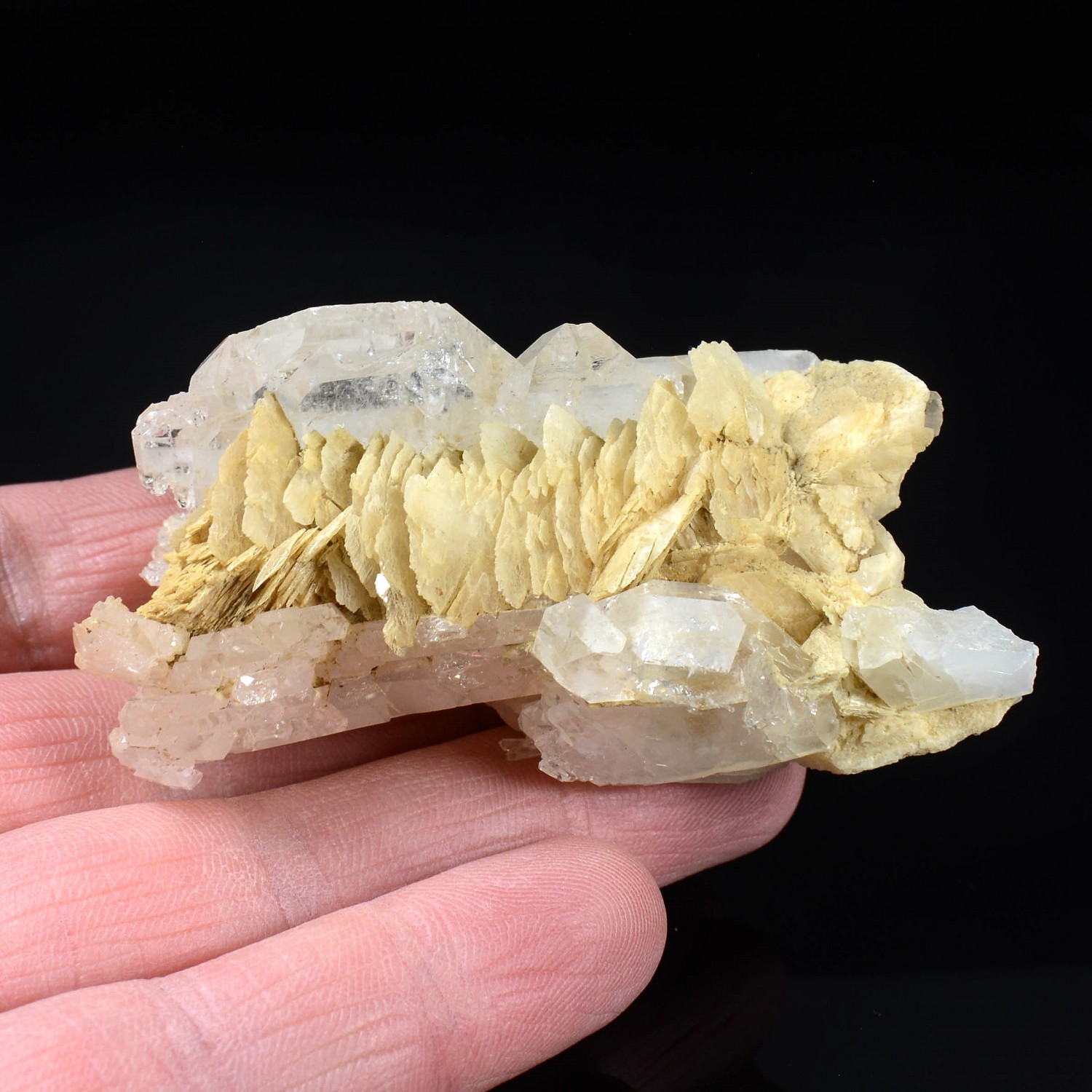 Quartz à âme et calcite - La Table, Savoie, France