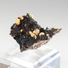 Vanadinite - phosphohedyphane jaune sur goethite - Taouz, Maroc