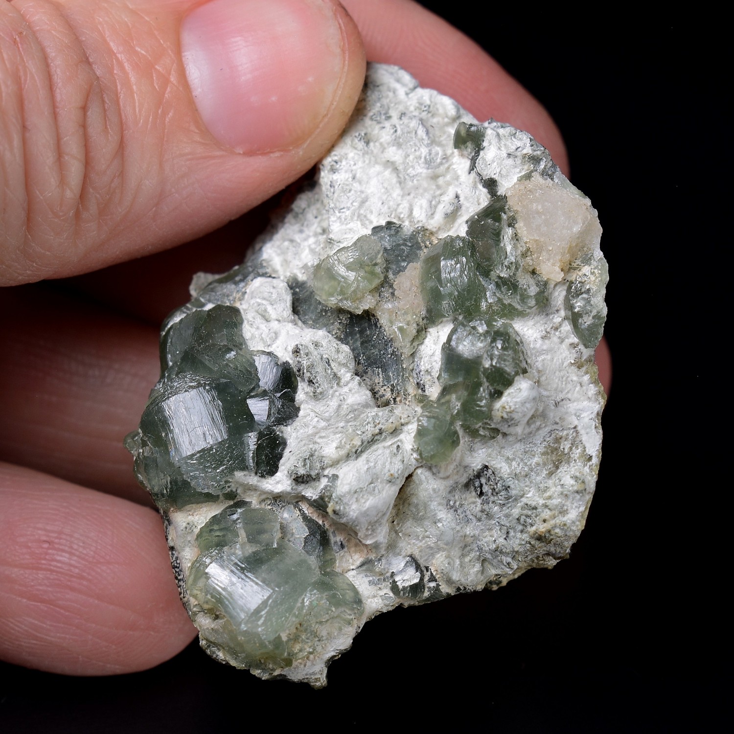 Prehnite and byssolite - Combe de La Selle, Isère, France