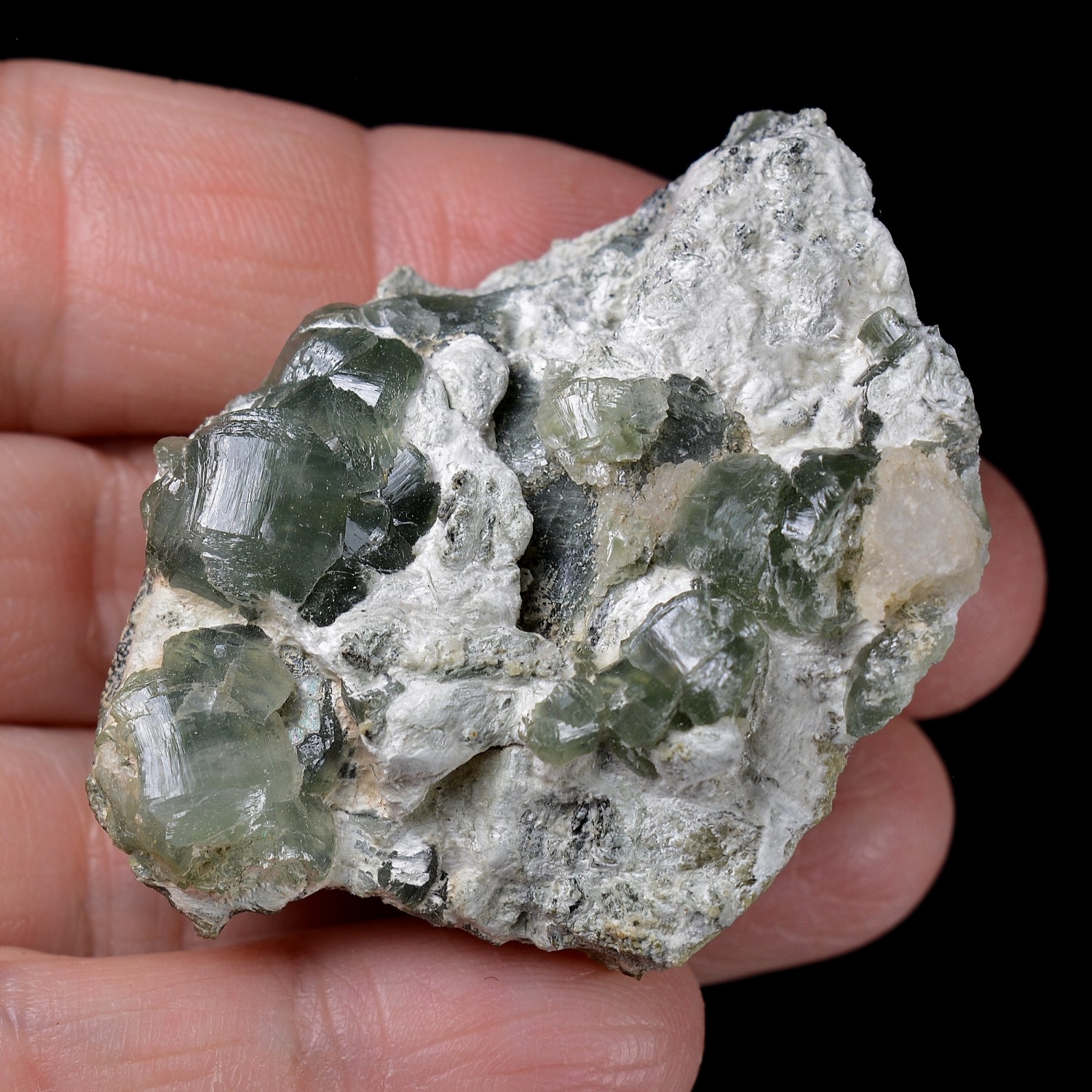 Prehnite et byssolite - Combe de La Selle, Isère, France