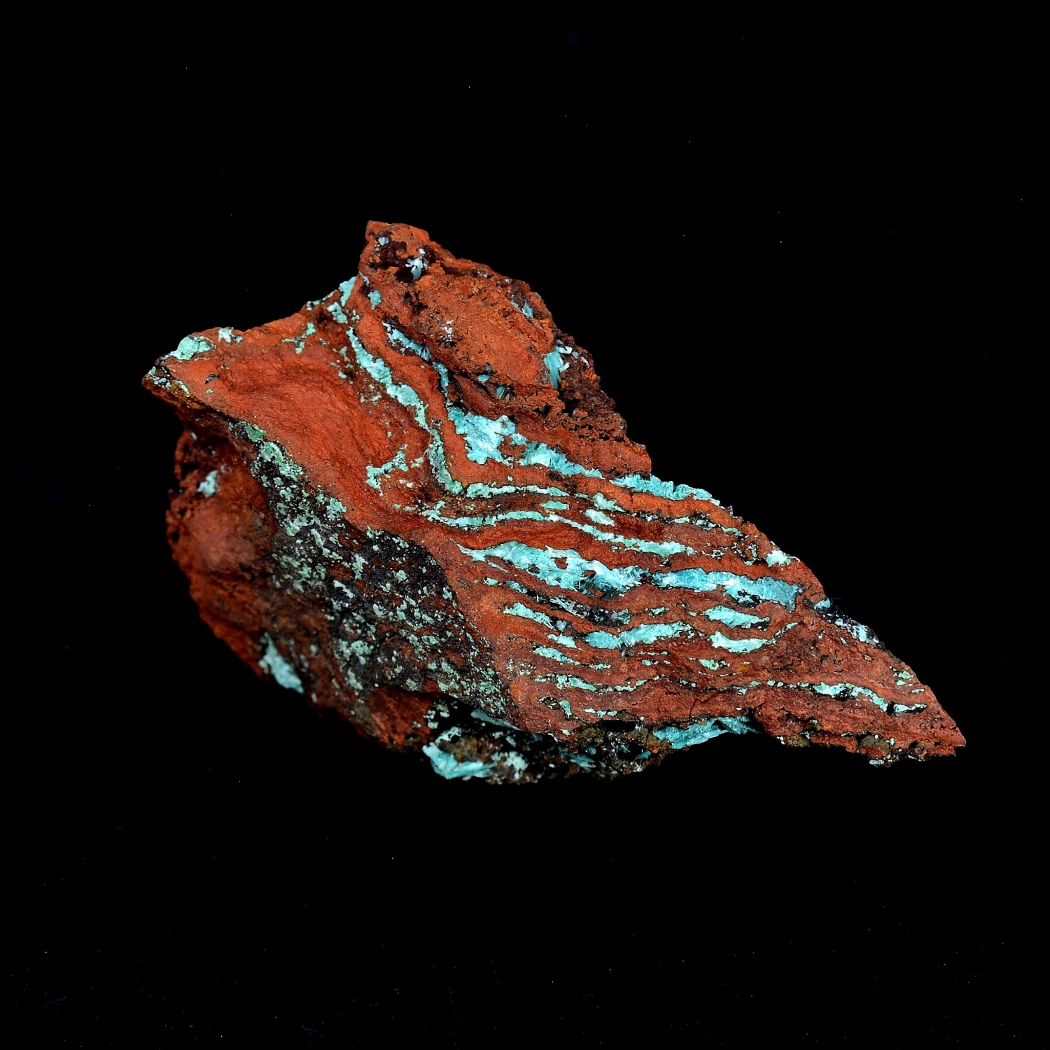 Aurichalcite and limonite - Ojuela mine, Mapimi, Durango, Mexico