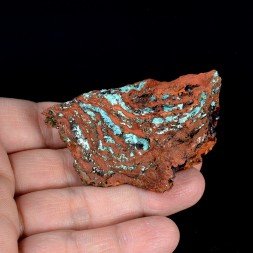 Aurichalcite and limonite - Ojuela mine, Mapimi, Durango, Mexico