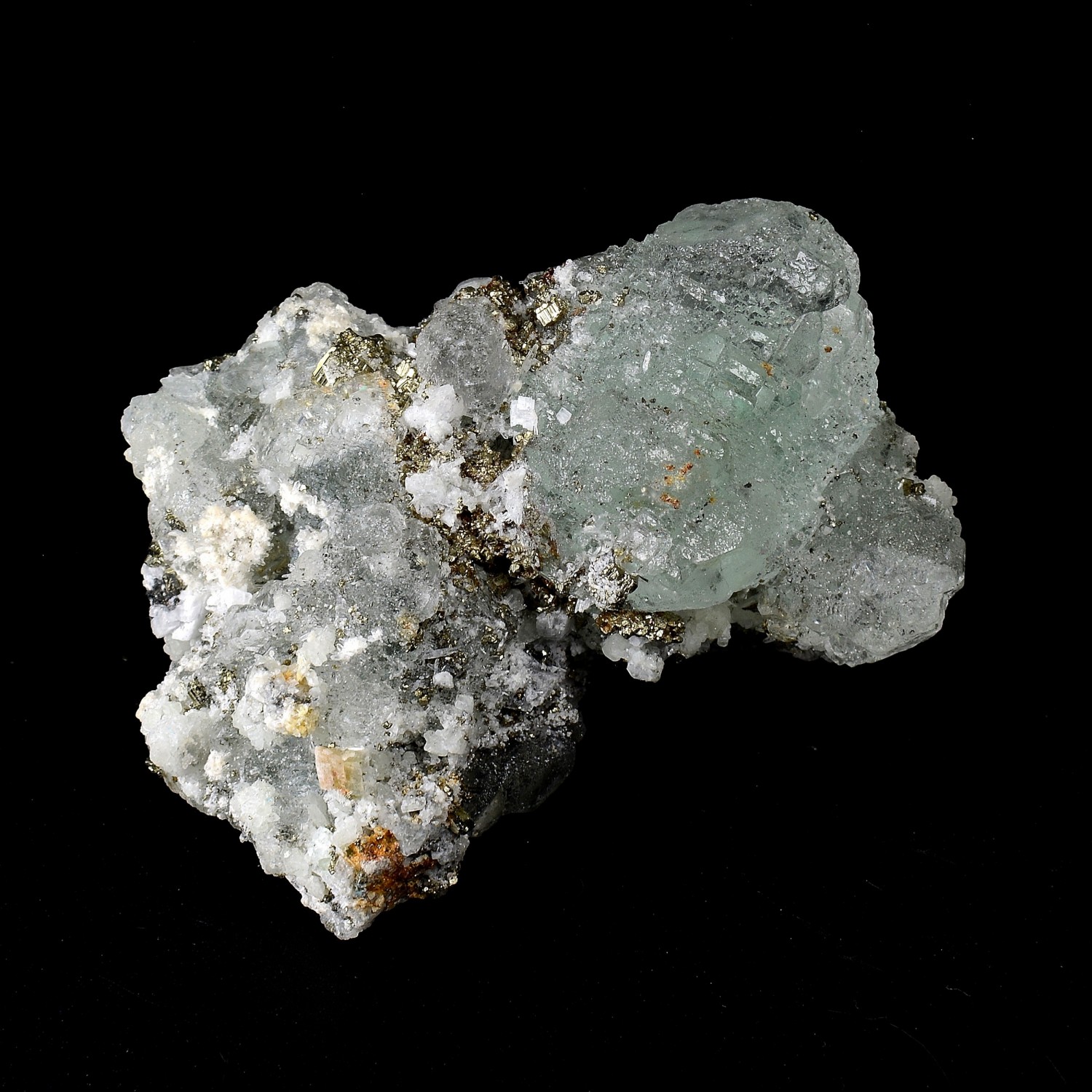 Fluorite, pyrite - Huaron mine, Peru