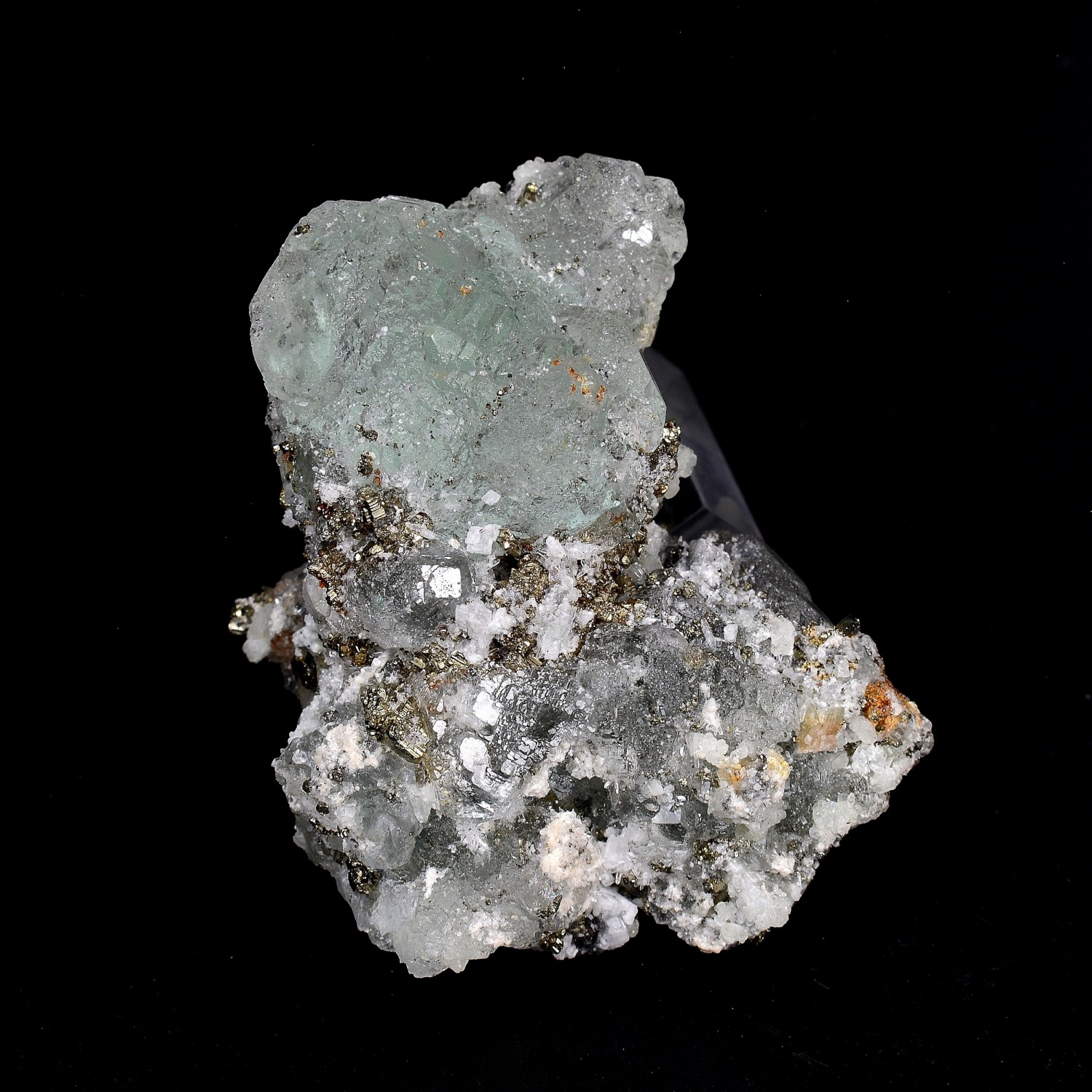 Fluorine, pyrite - Mine Huaron, Pérou