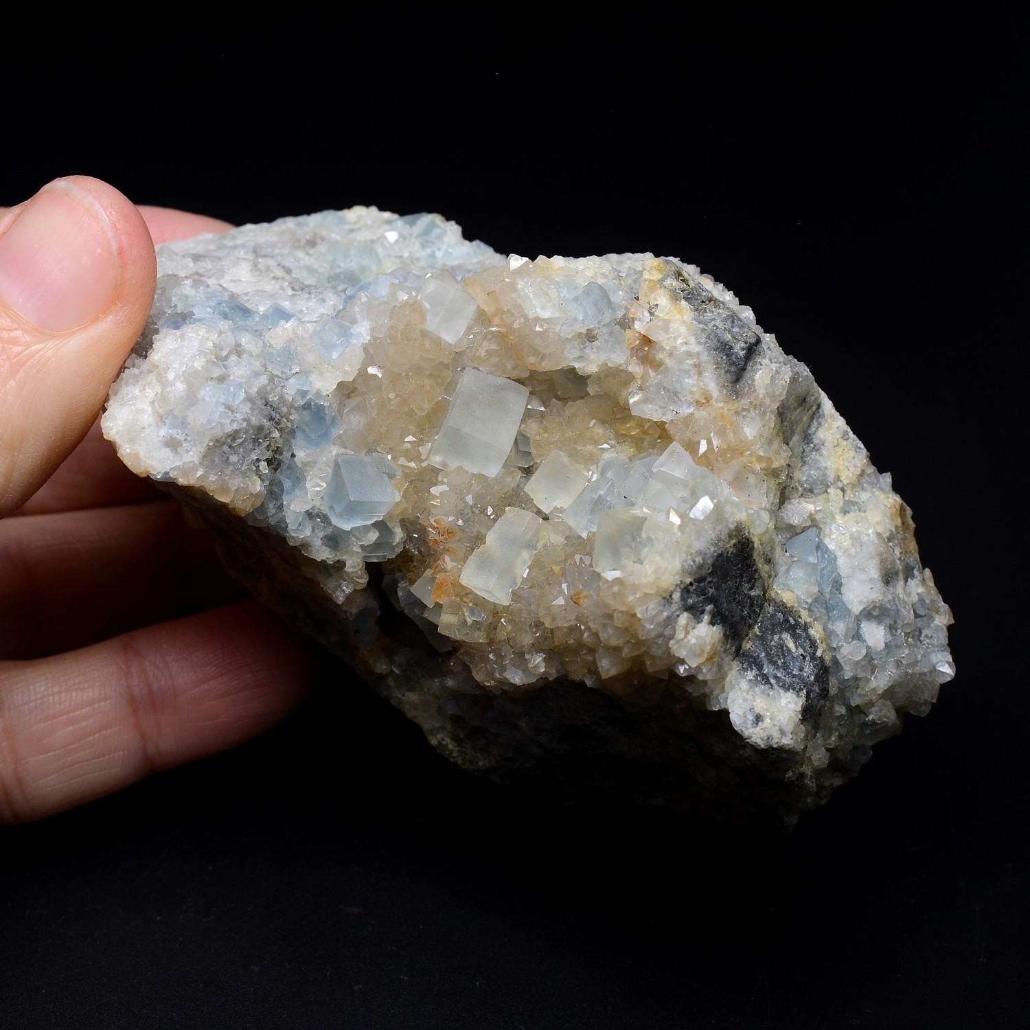 Fluorite and quartz - Le Franciman, Tarn, France