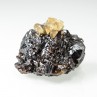 Calcite on sphalerite - Elmwood mine, Tennessee, United States