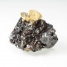 Calcite on sphalerite - Elmwood mine, Tennessee, United States