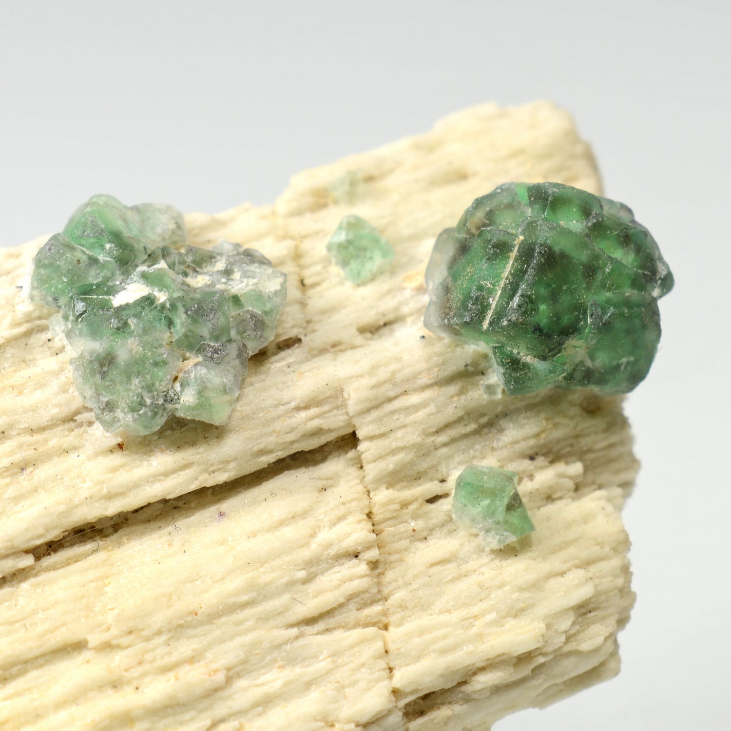 Fluorite on orthoclase - Usakos, Erongo Region, Namibia