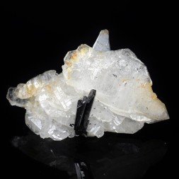 Quartz and ferberite - Yaogangxian Mine, Hunan Province, China