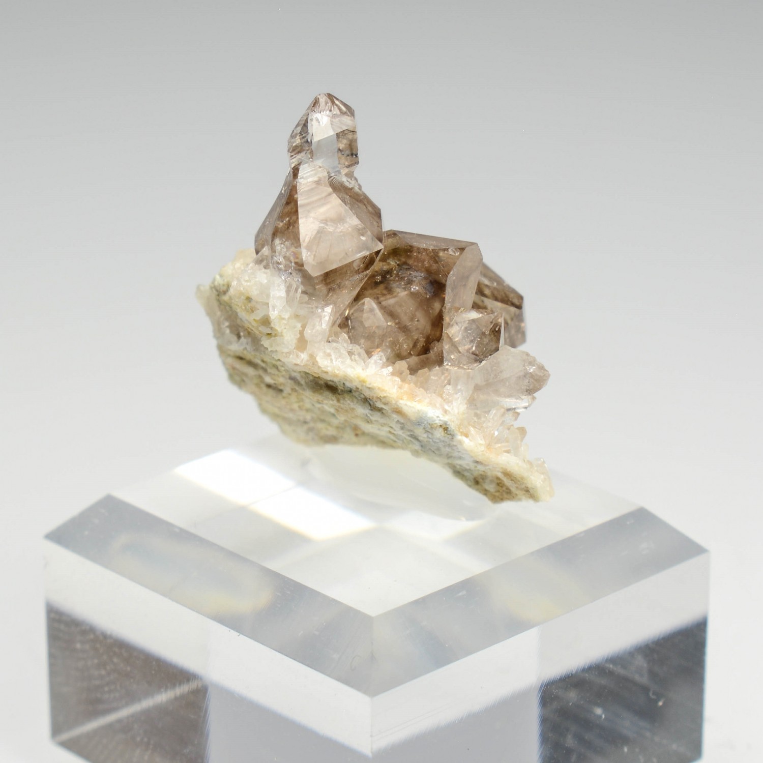 Smoky quartz on quartz - Rade de Brest, Finistère, France