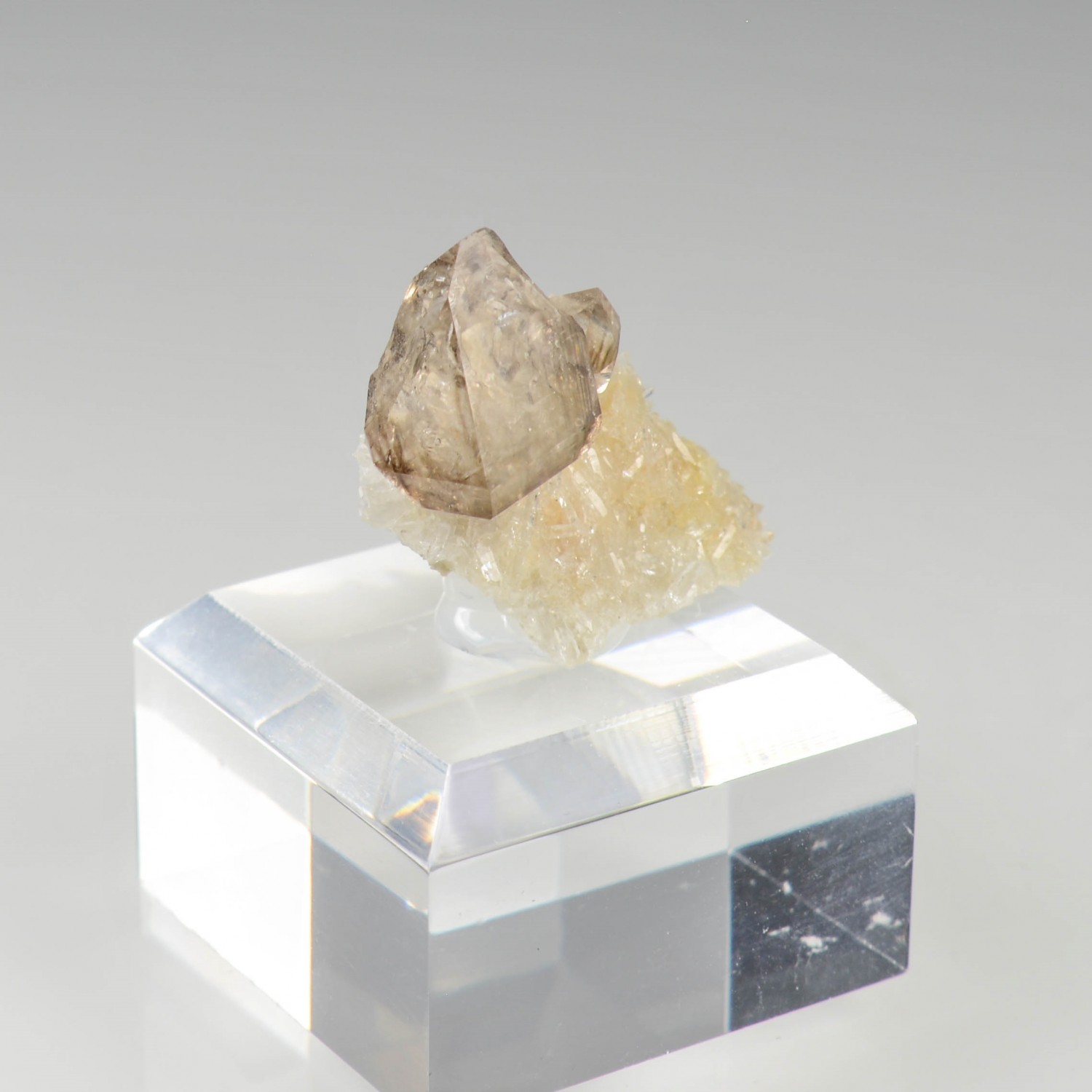 Smoky quartz and quartz - Rade de Brest, Finistère, France