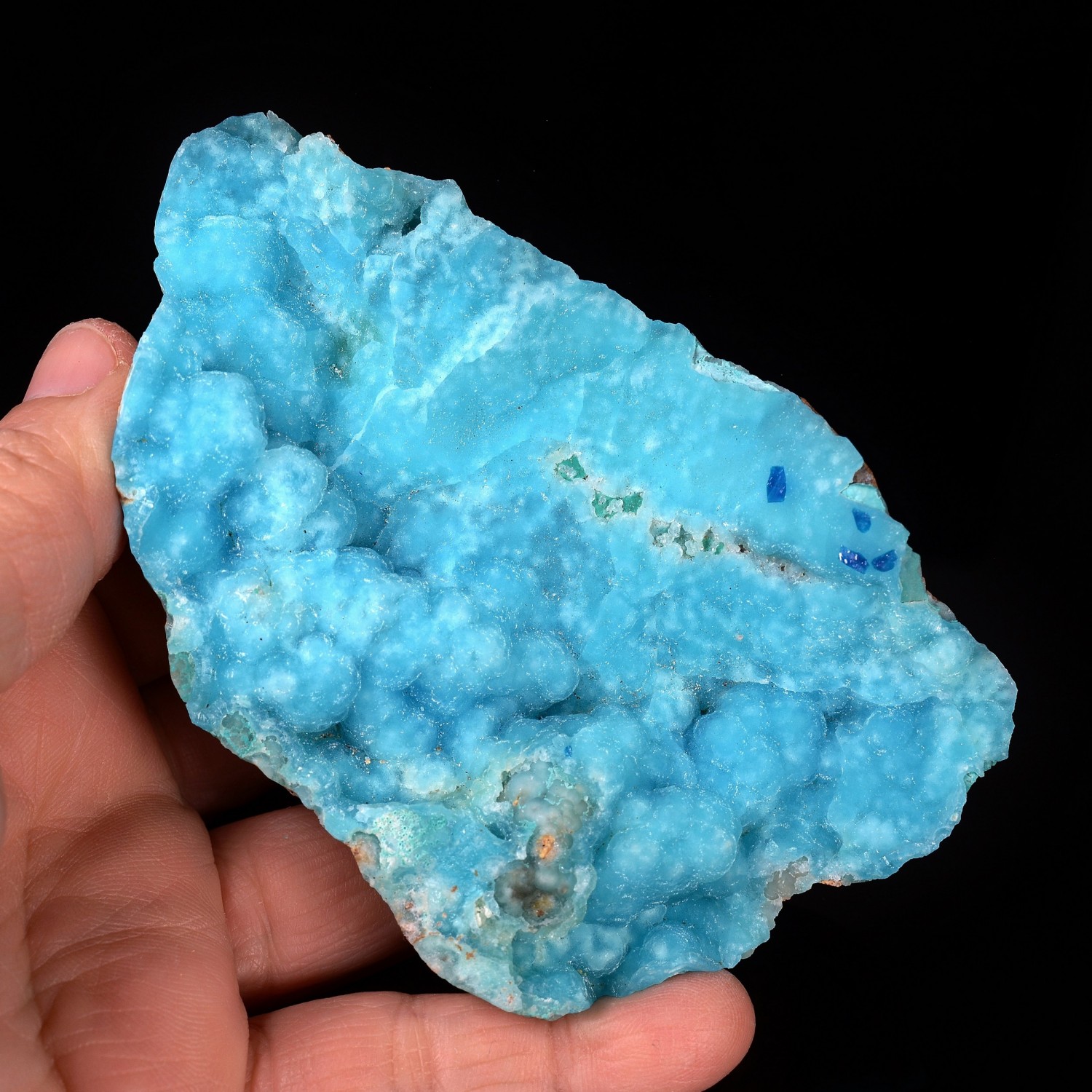 Hémimorphite et veszelyite - Palabanda, district d'M'fouati, République du Congo