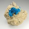 Cavansite on heulandite - Wagholi quarries, Poona, India